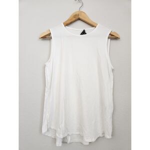 EILEEN FISHER White Sleeveless Stretch Tank Top | Size S